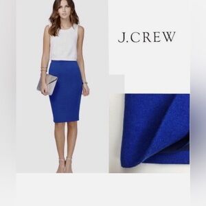 EUC. J. Crew No. 2 Pencil Skirt in Cobalt. Size 12 Tall.